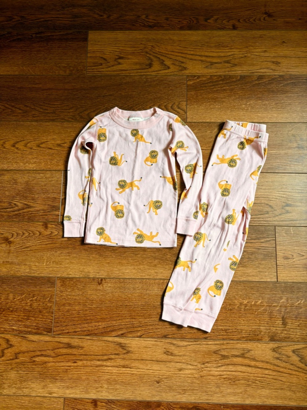 Hanna Andersson Girls Lion Print Pajama Set Size 4